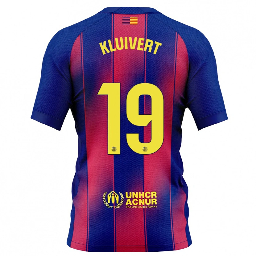 Danxen Criança Camisola Shane Kluivert #19 Azul Vermelho Principal 2025/26 Camisa Brasil