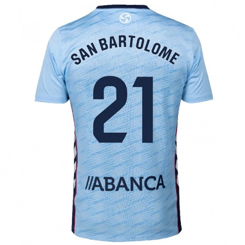 Danxen Criança Camisola Victor San Bartolome #21 Azul Celeste Vermelho Principal 2025/26 Camisa Brasil