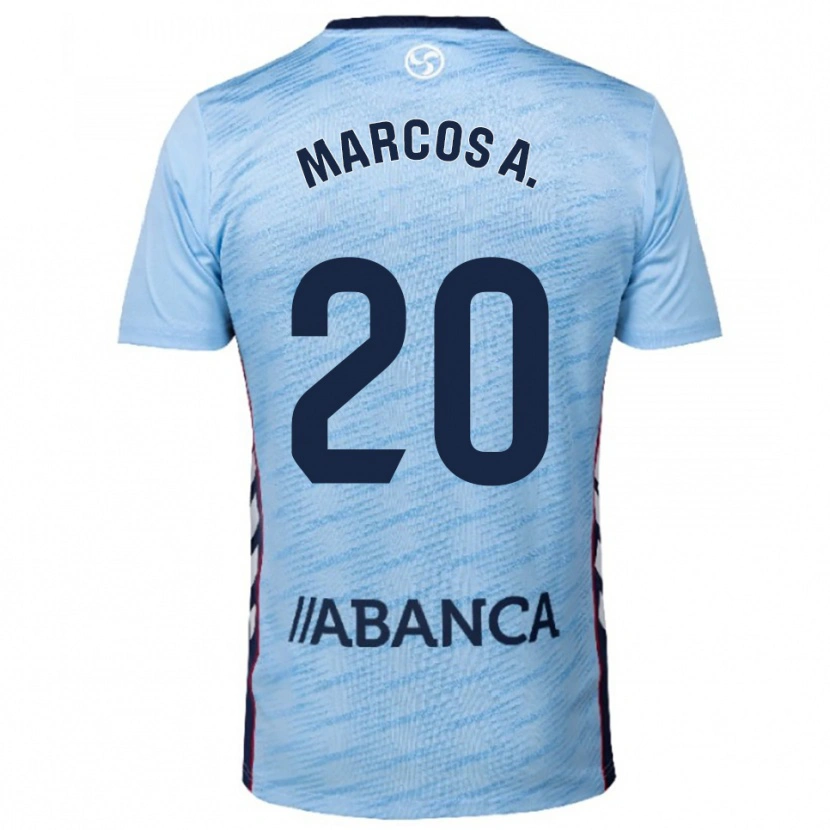 Danxen Criança Camisola Marcos Alonso #20 Azul Celeste Vermelho Principal 2025/26 Camisa Brasil