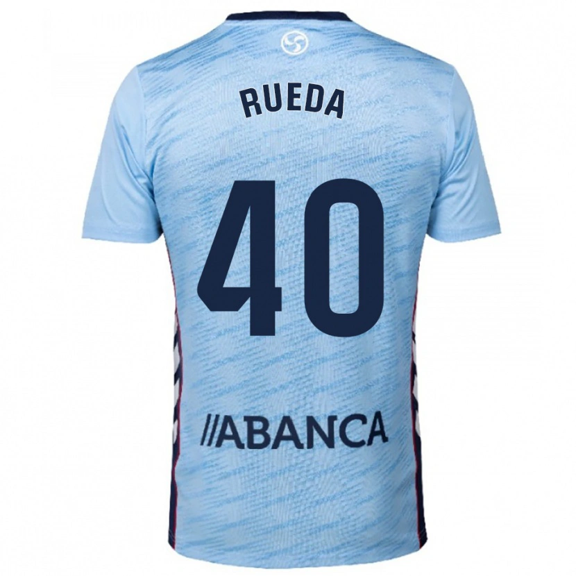 Danxen Criança Camisola Javi Rueda #40 Azul Celeste Vermelho Principal 2025/26 Camisa Brasil