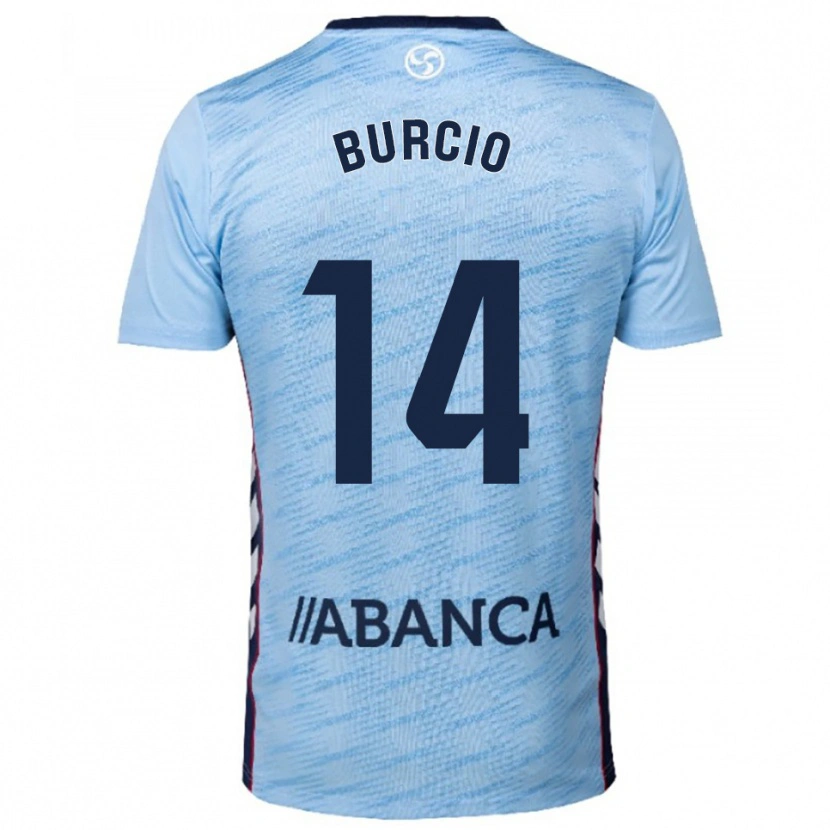 Danxen Criança Camisola Hugo Burcio #14 Azul Celeste Vermelho Principal 2025/26 Camisa Brasil