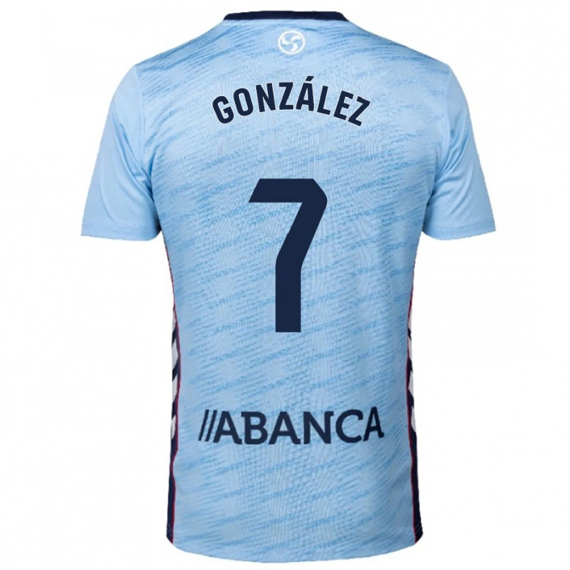 Danxen Criança Camisola Hugo González #7 Azul Celeste Vermelho Principal 2025/26 Camisa Brasil