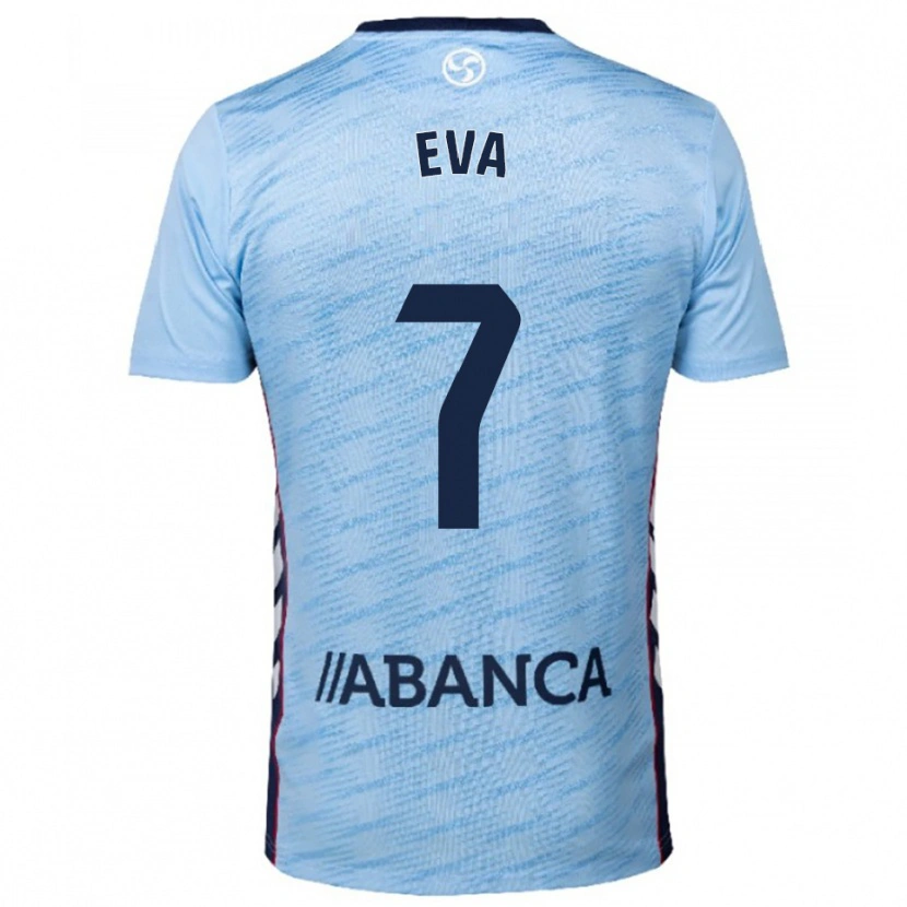 Danxen Criança Camisola Eva López #7 Azul Celeste Vermelho Principal 2025/26 Camisa Brasil