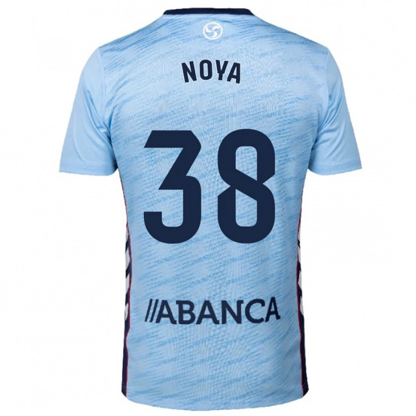 Danxen Criança Camisola Dani Noya #38 Azul Celeste Vermelho Principal 2025/26 Camisa Brasil