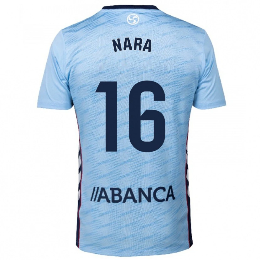 Danxen Criança Camisola Nara Fernández #16 Azul Celeste Vermelho Principal 2025/26 Camisa Brasil