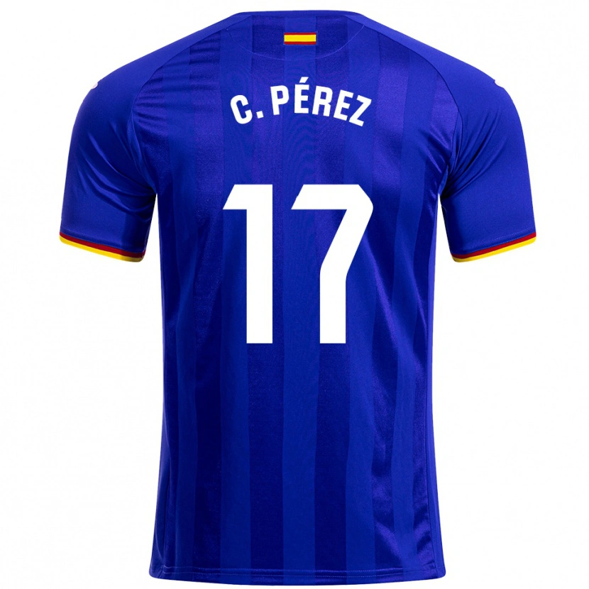 Danxen Criança Camisola Carles Perez #17 Azul Vermelho Amarelo Principal 2025/26 Camisa Brasil