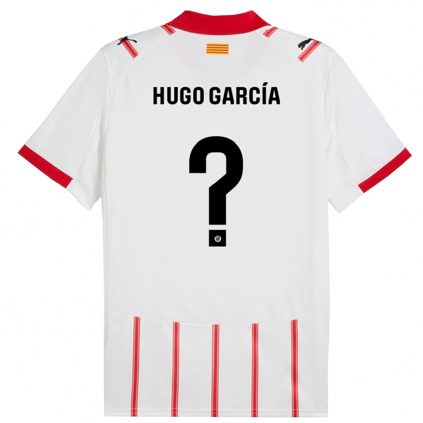 Danxen Criança Camisola Hugo García #0 Branco Vermelho Principal 2025/26 Camisa Brasil