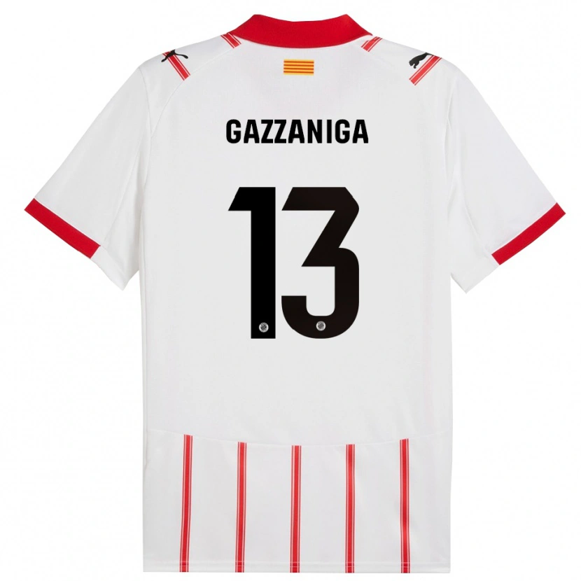 Danxen Criança Camisola Paulo Gazzaniga #13 Branco Vermelho Principal 2025/26 Camisa Brasil