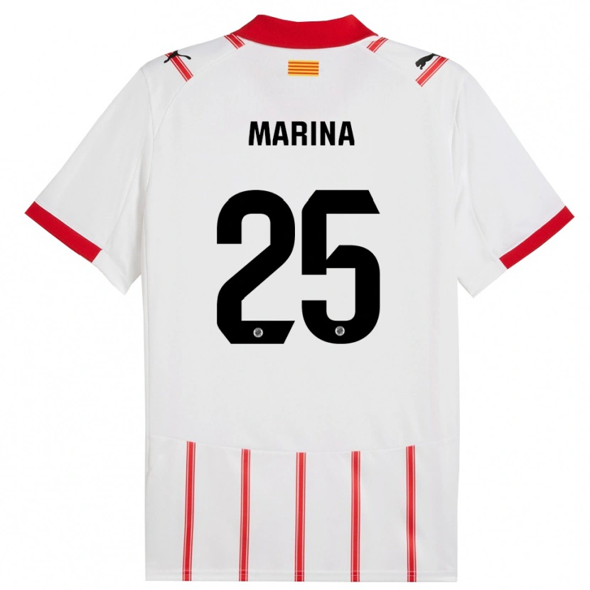Danxen Criança Camisola Sergi Marina #25 Branco Vermelho Principal 2025/26 Camisa Brasil