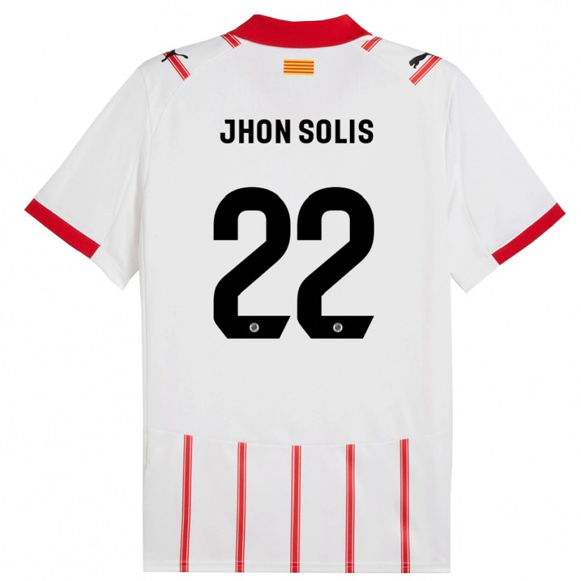 Danxen Criança Camisola Jhon Solís #22 Branco Vermelho Principal 2025/26 Camisa Brasil