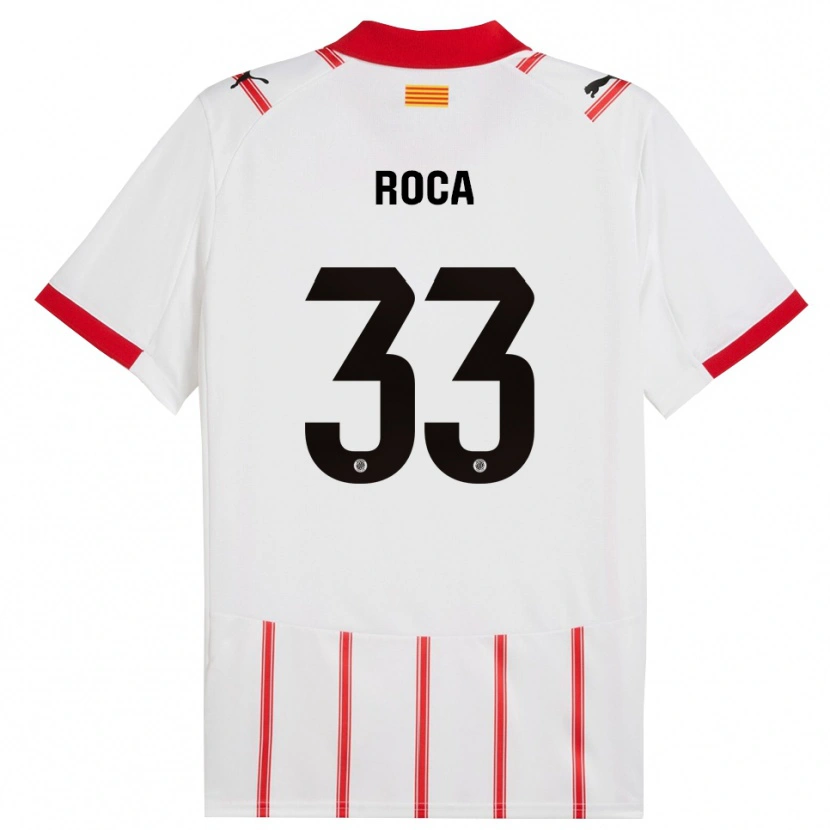Danxen Criança Camisola Joel Roca #33 Branco Vermelho Principal 2025/26 Camisa Brasil