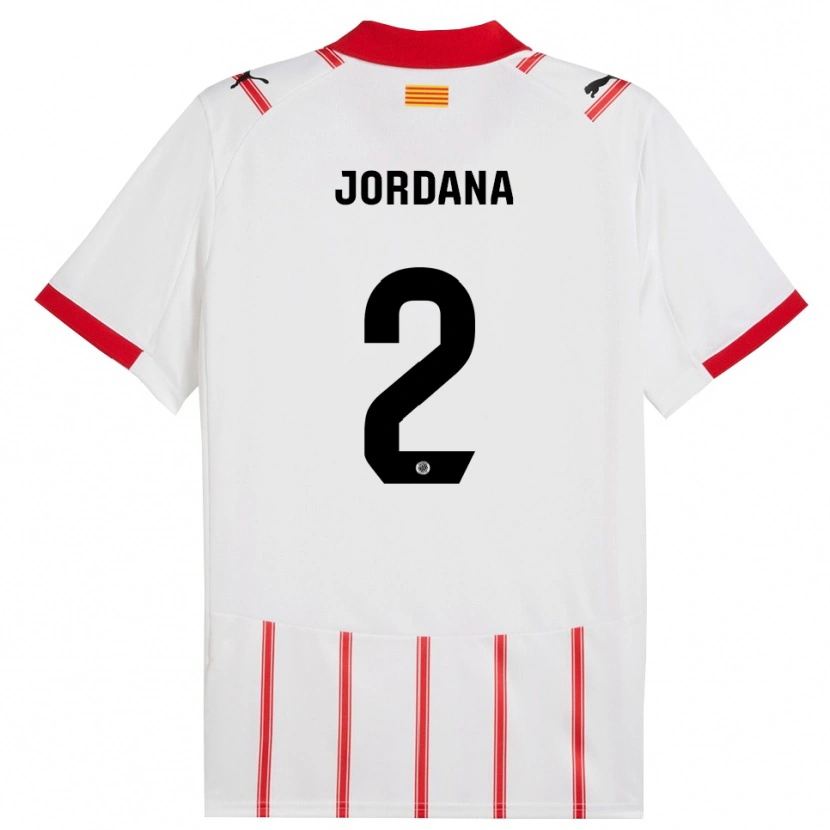 Danxen Criança Camisola Gibert Jordana #2 Branco Vermelho Principal 2025/26 Camisa Brasil