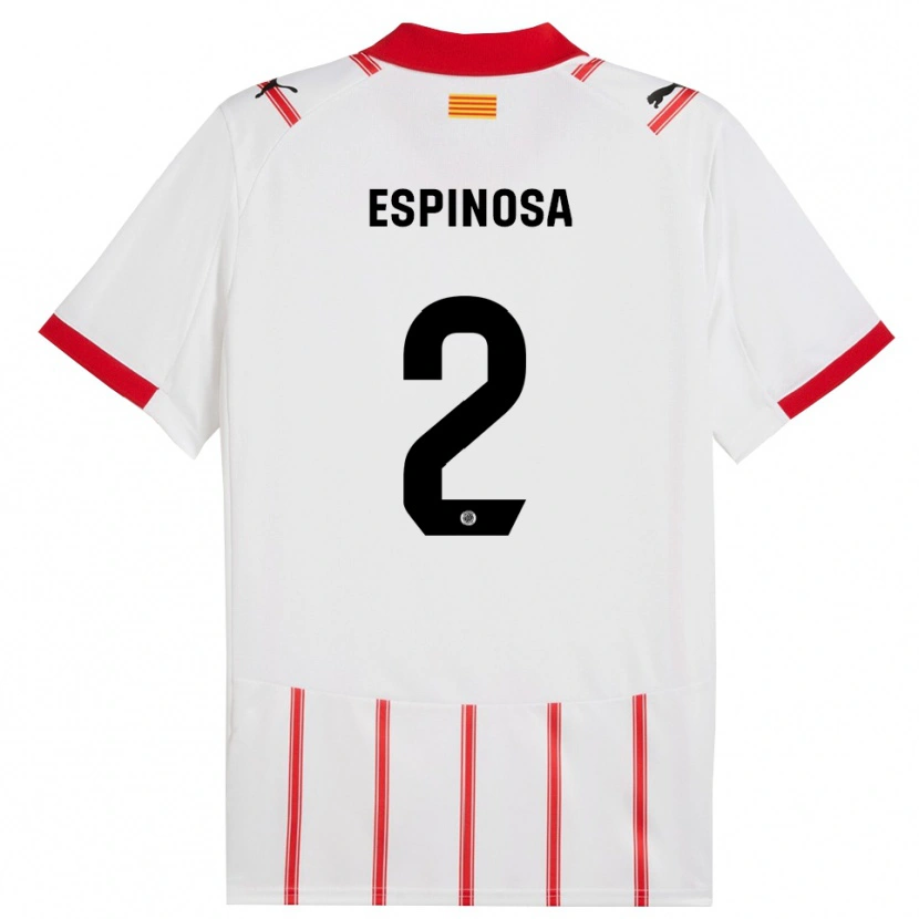 Danxen Criança Camisola Bernardo Espinosa #2 Branco Vermelho Principal 2025/26 Camisa Brasil