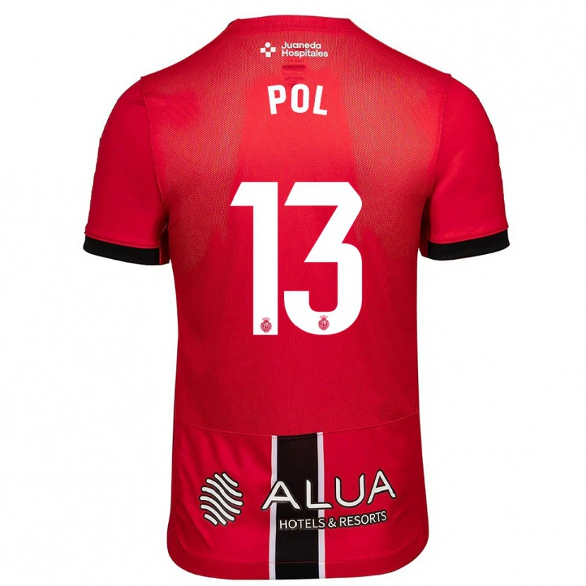 Danxen Criança Camisola Joan Pol #13 Vermelho Preto Principal 2025/26 Camisa Brasil