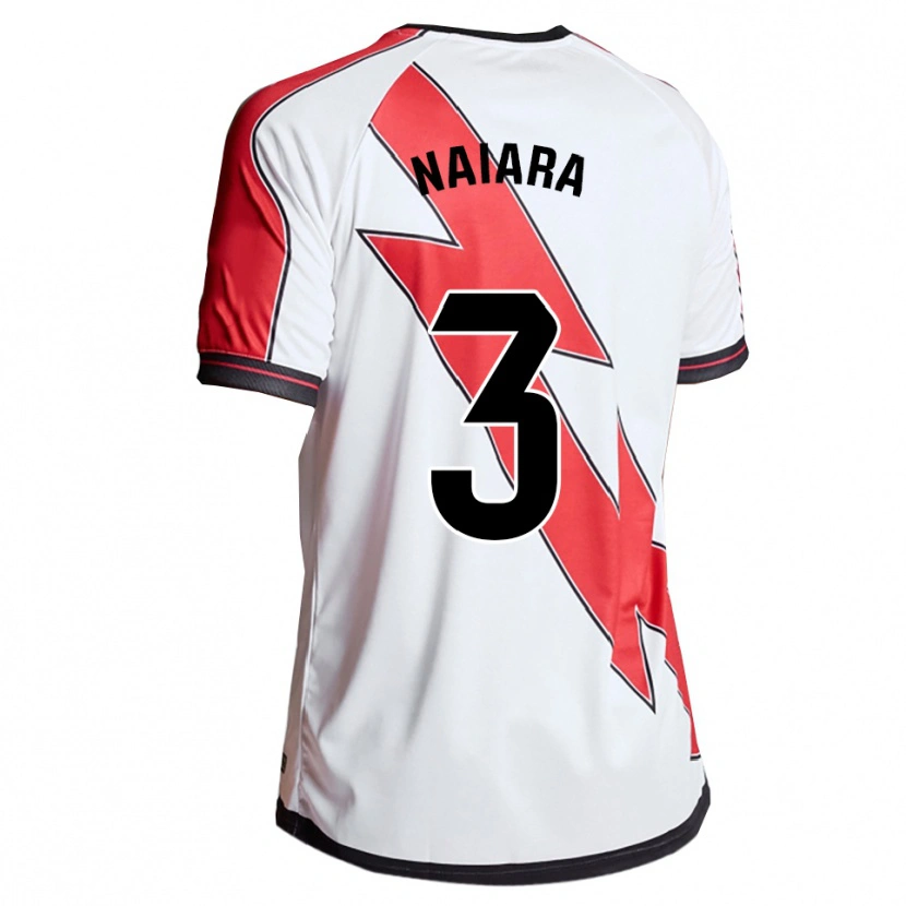 Danxen Criança Camisola Naiara Lozano Sánchez #3 Branco Vermelho Principal 2025/26 Camisa Brasil
