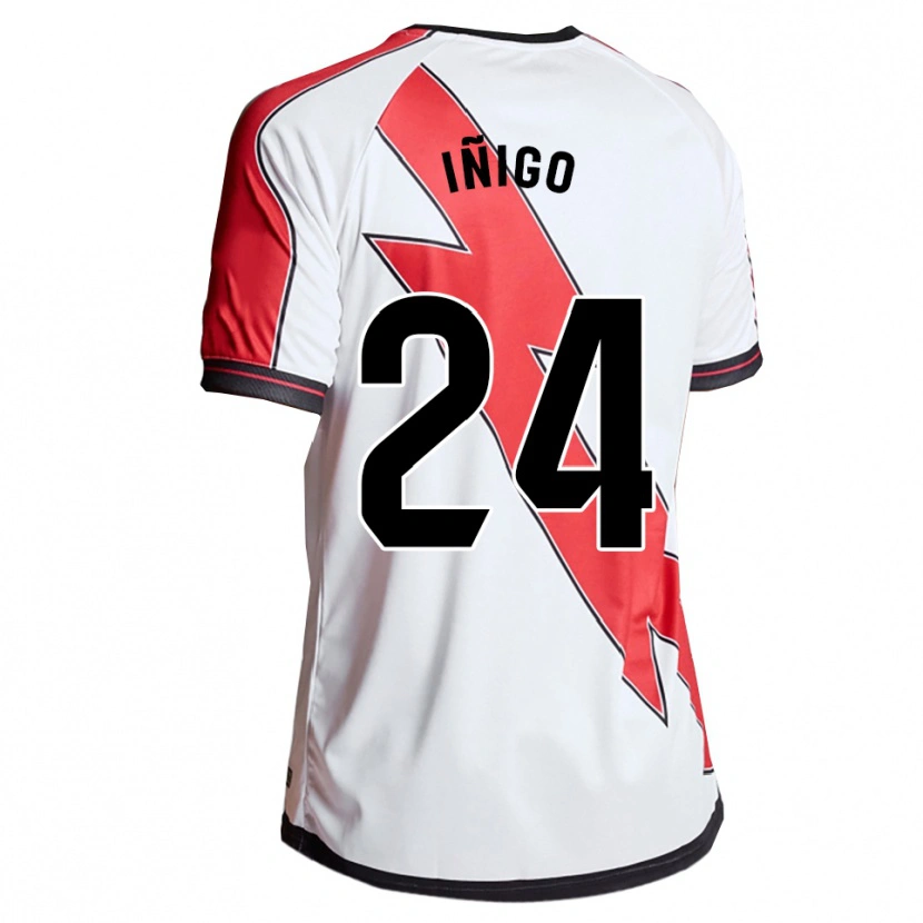 Danxen Criança Camisola Iván Iñigo #24 Branco Vermelho Principal 2025/26 Camisa Brasil