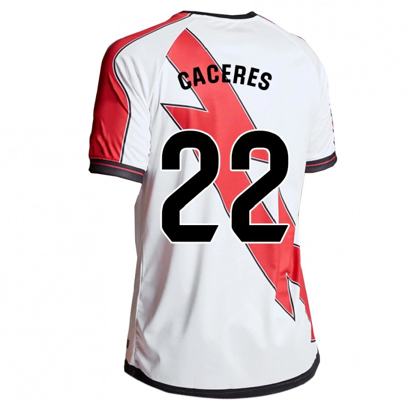 Danxen Criança Camisola Daniel Cáceres #22 Branco Vermelho Principal 2025/26 Camisa Brasil
