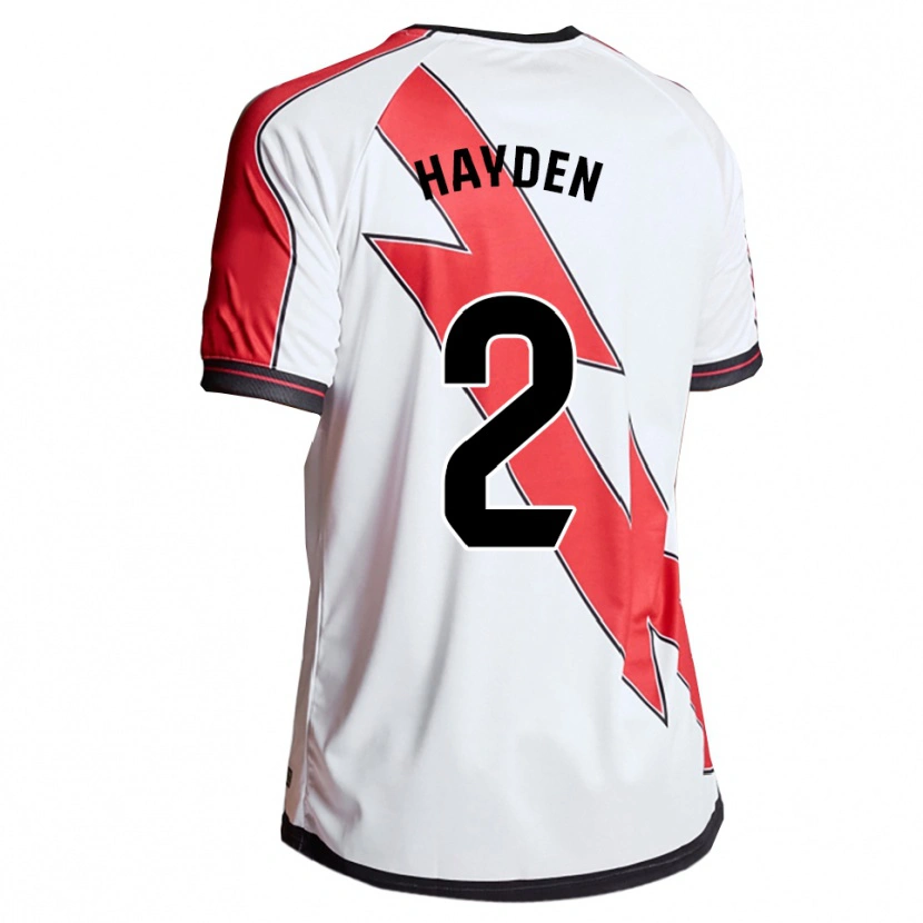 Danxen Criança Camisola Danielle Hayden #2 Branco Vermelho Principal 2025/26 Camisa Brasil