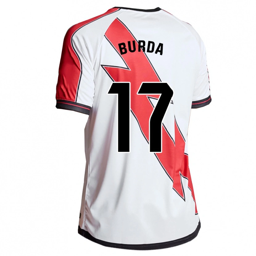 Danxen Criança Camisola Carmen Burdalo Perez #17 Branco Vermelho Principal 2025/26 Camisa Brasil