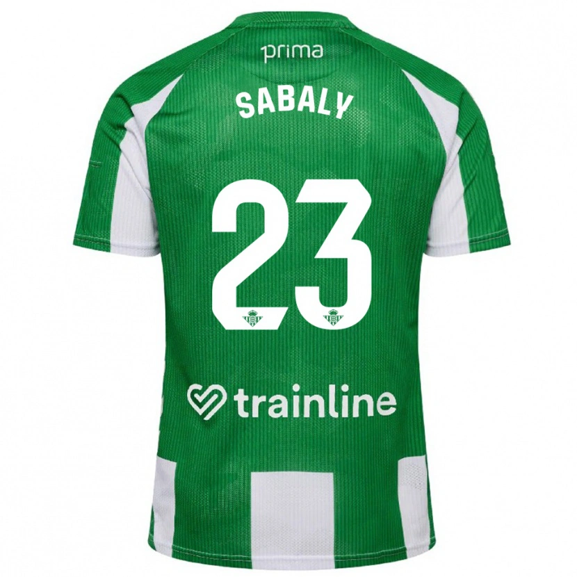 Danxen Criança Camisola Youssouf Sabaly #23 Verde Branco Principal 2025/26 Camisa Brasil