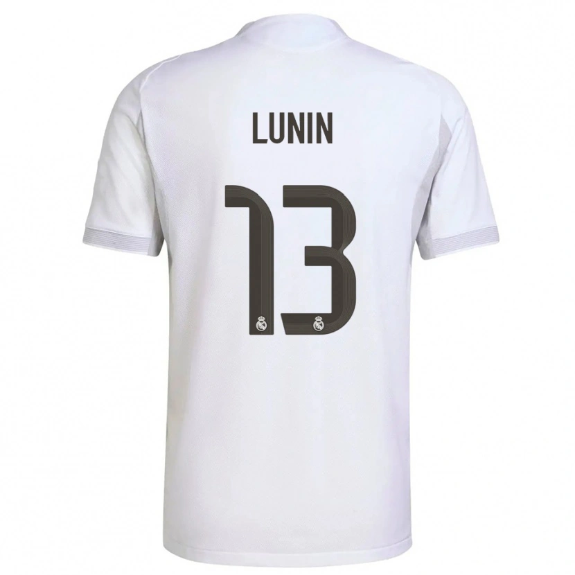 Danxen Criança Camisola Andriy Lunin #13 Branco Amarelo Principal 2025/26 Camisa Brasil