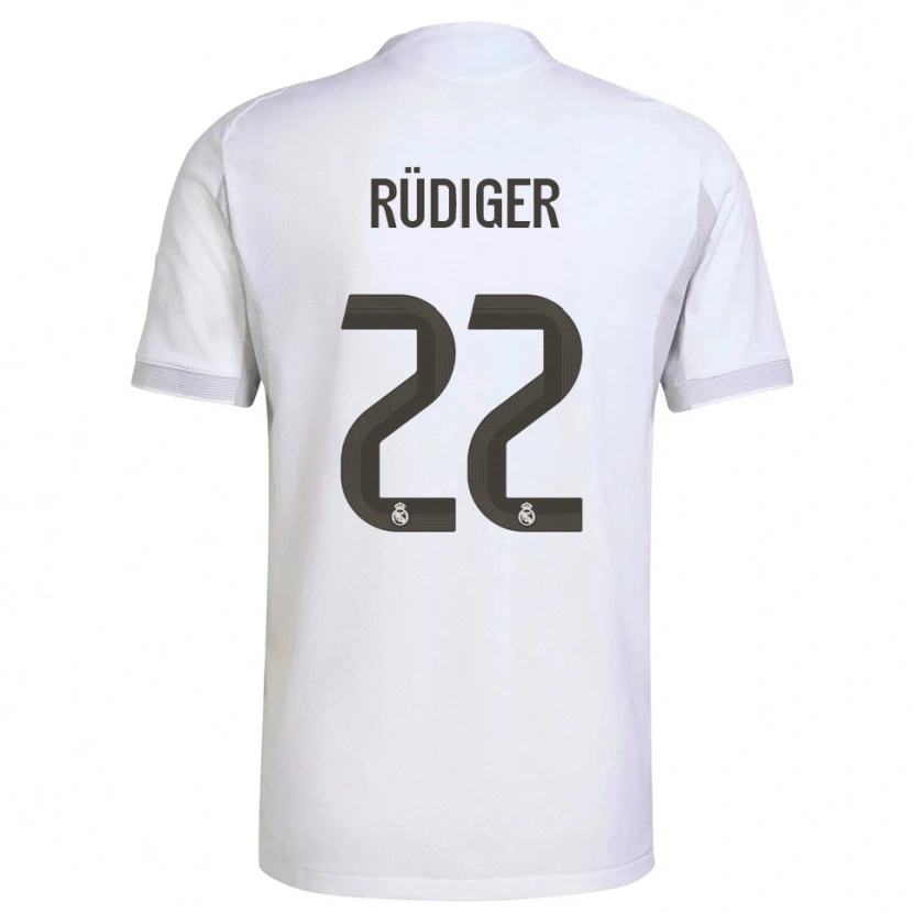 Danxen Criança Camisola Antonio Rüdiger #22 Branco Amarelo Principal 2025/26 Camisa Brasil