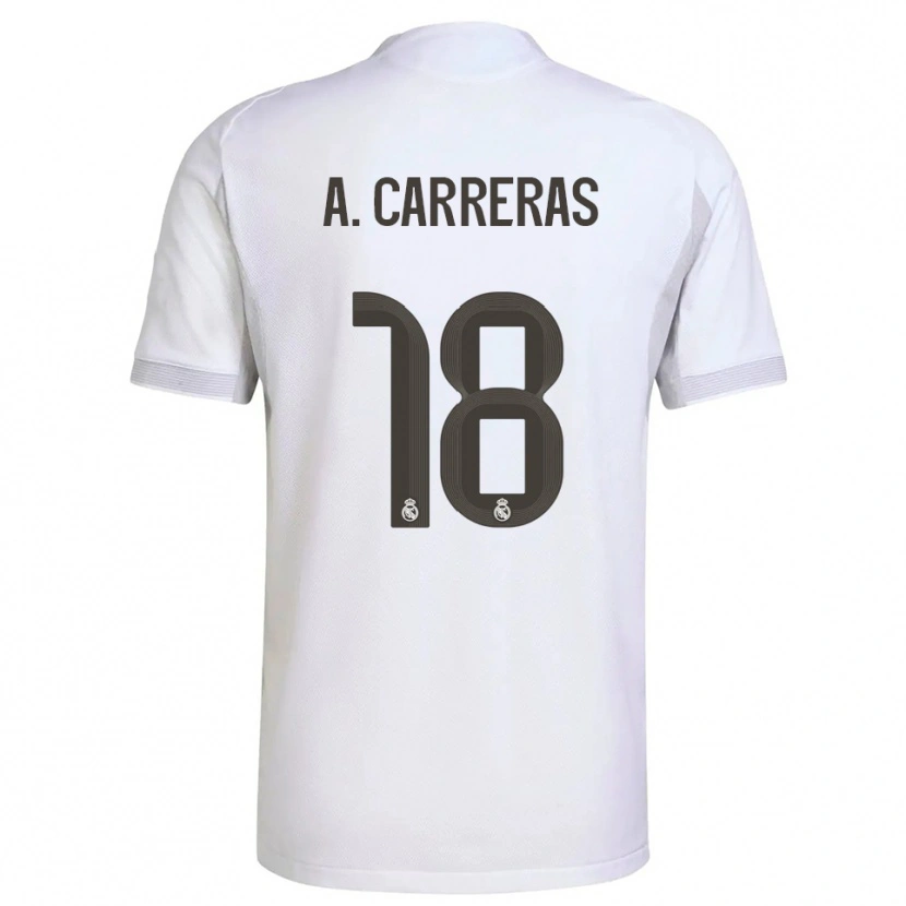 Danxen Criança Camisola Álvaro Carreras #18 Branco Amarelo Principal 2025/26 Camisa Brasil