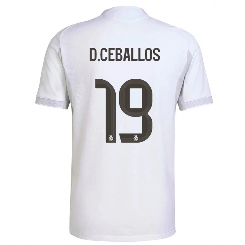 Danxen Criança Camisola Dani Ceballos #19 Branco Amarelo Principal 2025/26 Camisa Brasil