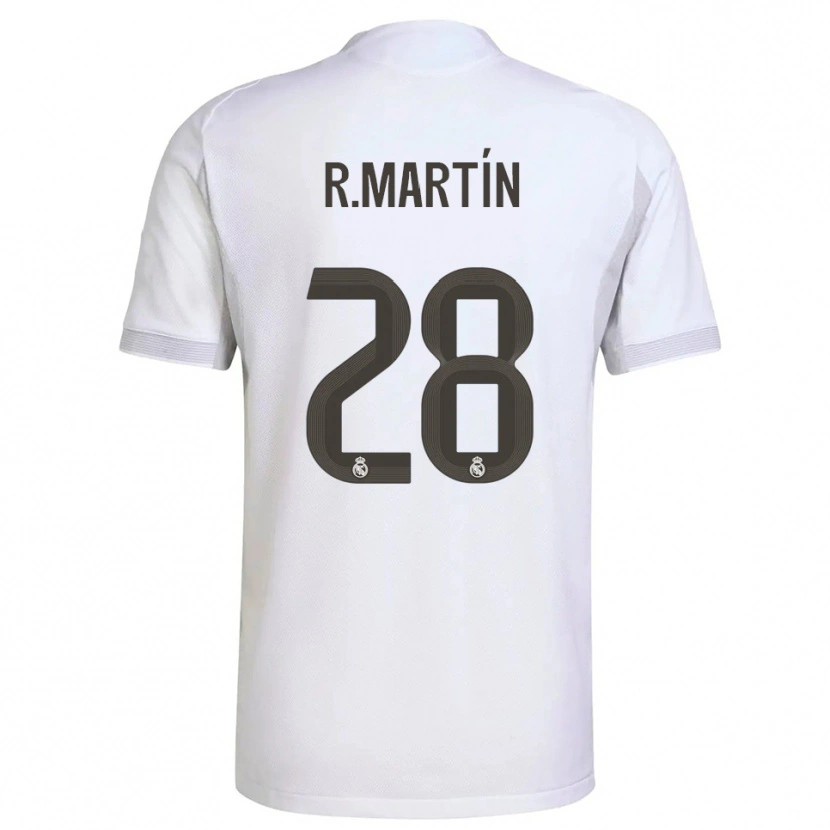 Danxen Criança Camisola Roberto Martín #28 Branco Amarelo Principal 2025/26 Camisa Brasil