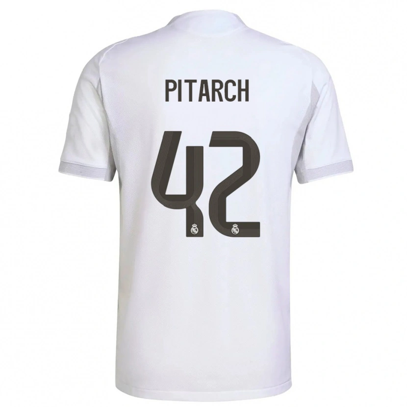 Danxen Criança Camisola Thiago Pitarch #42 Branco Amarelo Principal 2025/26 Camisa Brasil