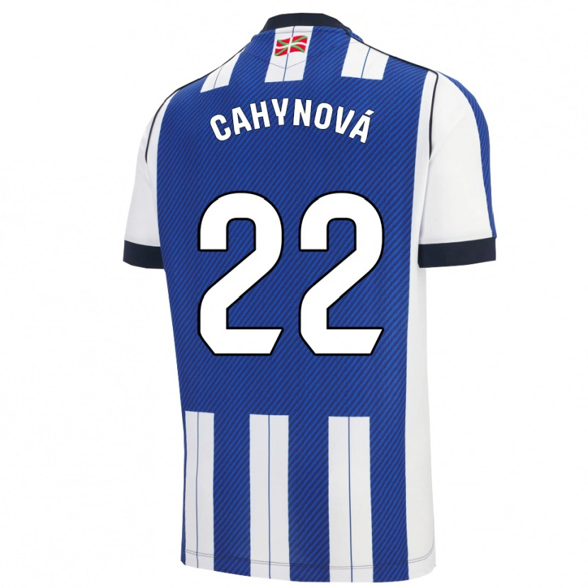 Danxen Criança Camisola Klára Cahynová #22 Azul Branco Principal 2025/26 Camisa Brasil