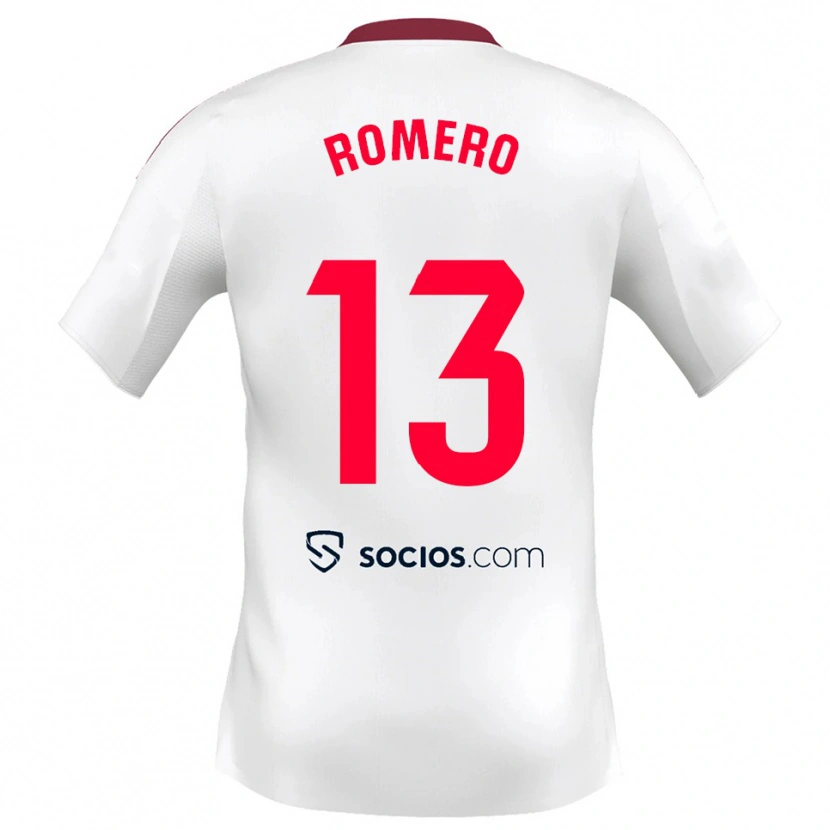 Danxen Criança Camisola Rafael Romero #13 Branco Vermelho Principal 2025/26 Camisa Brasil