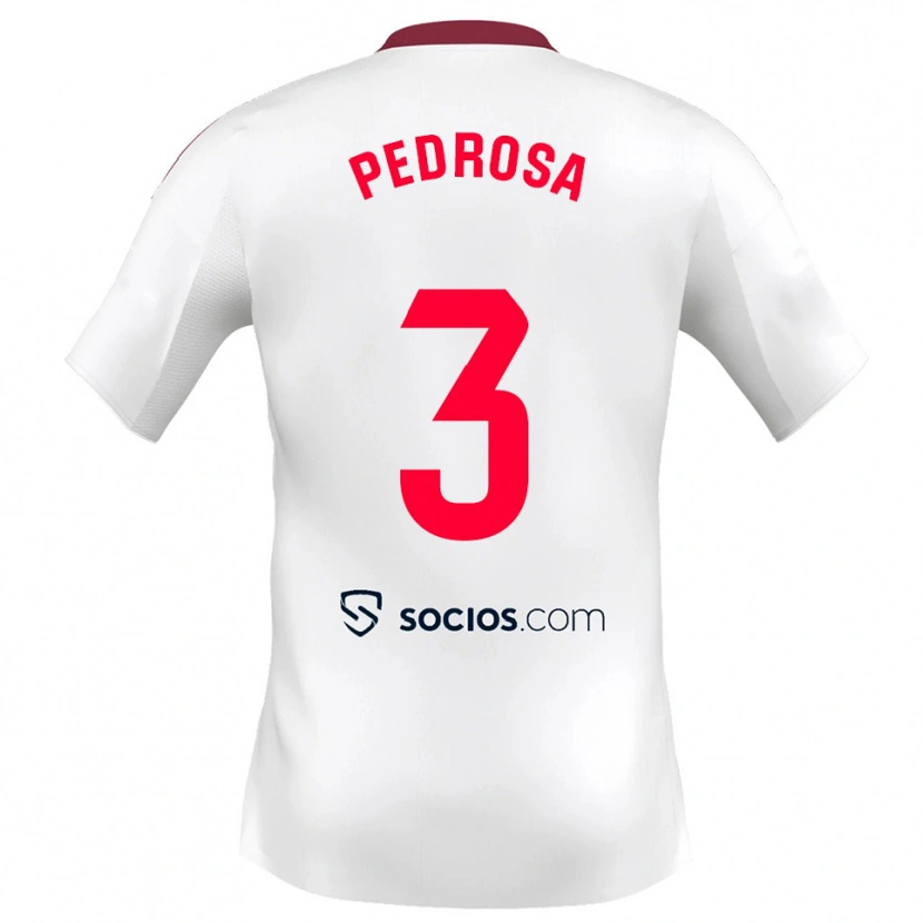Danxen Criança Camisola Adrià Pedrosa #3 Branco Vermelho Principal 2025/26 Camisa Brasil