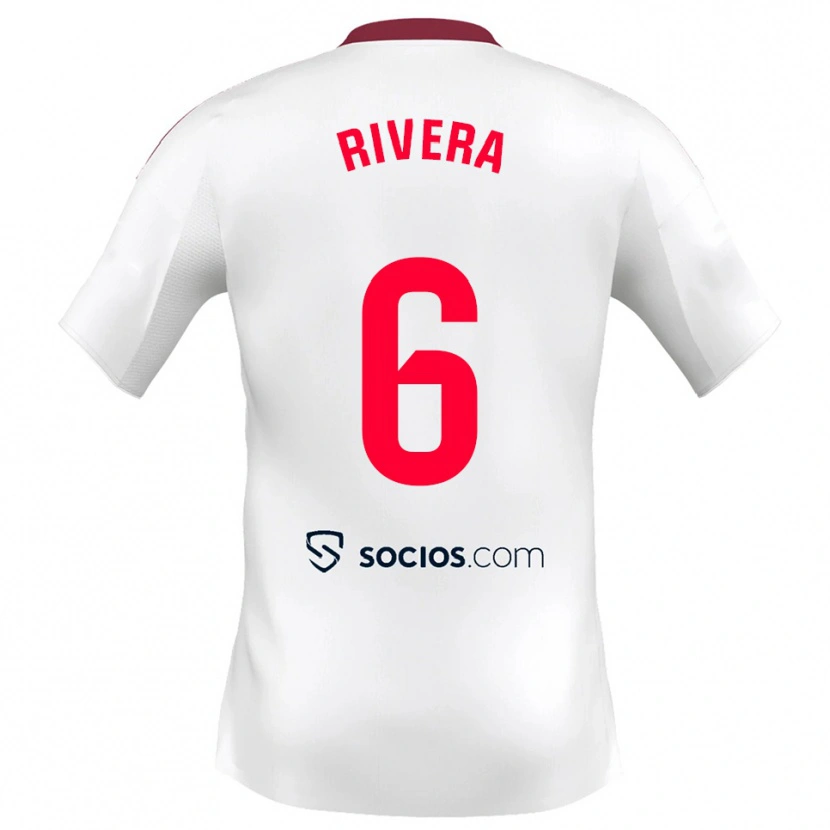 Danxen Criança Camisola Pablo Rivera #6 Branco Vermelho Principal 2025/26 Camisa Brasil