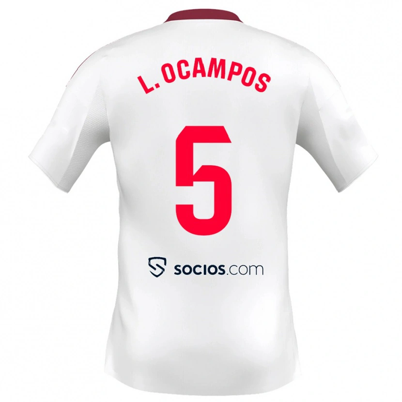 Danxen Criança Camisola Lucas Ocampos #5 Branco Vermelho Principal 2025/26 Camisa Brasil