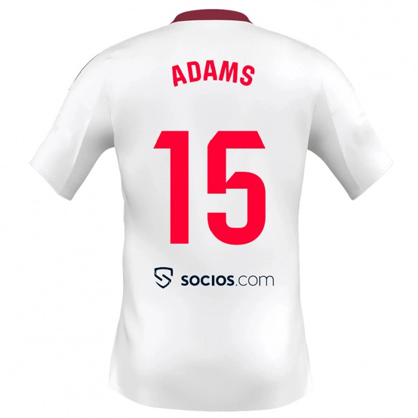 Danxen Criança Camisola Akor Adams #15 Branco Vermelho Principal 2025/26 Camisa Brasil