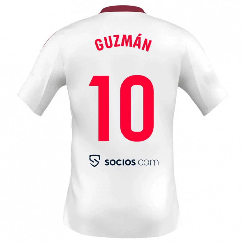 Danxen Criança Camisola Gonzalo Guzmán #10 Branco Vermelho Principal 2025/26 Camisa Brasil