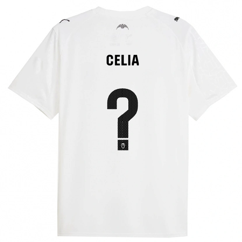 Danxen Criança Camisola Celia Fernández Arias #0 Branco Preto Principal 2025/26 Camisa Brasil
