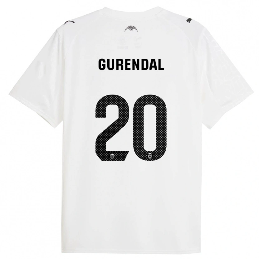 Danxen Criança Camisola Alexander Gurendal #20 Branco Preto Principal 2025/26 Camisa Brasil