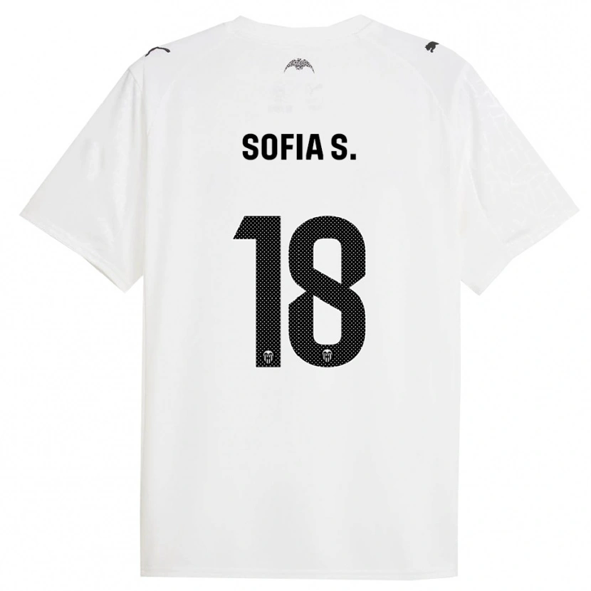 Danxen Criança Camisola Sofia Silva #18 Branco Preto Principal 2025/26 Camisa Brasil