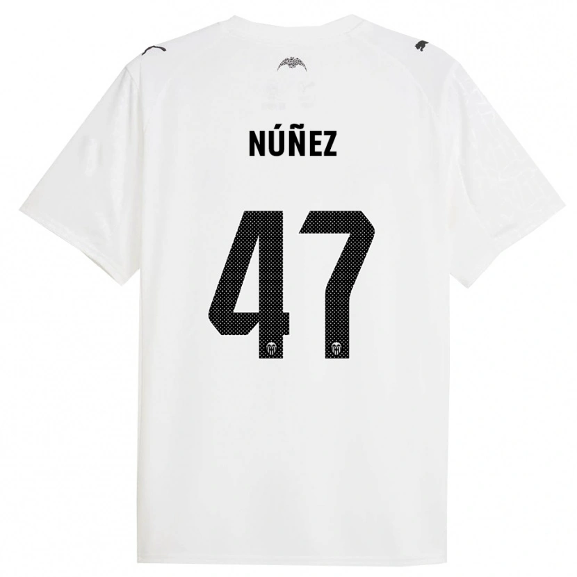Danxen Criança Camisola Lucas Núñez #47 Branco Preto Principal 2025/26 Camisa Brasil