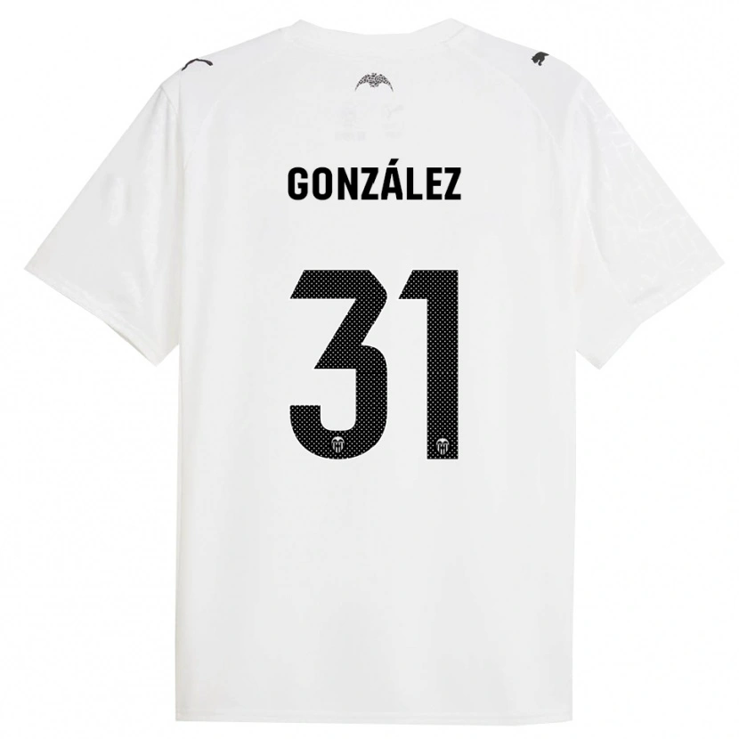 Danxen Criança Camisola Mario González #31 Branco Preto Principal 2025/26 Camisa Brasil