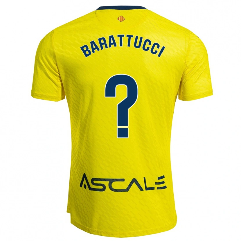 Danxen Criança Camisola Nico Barattucci #0 Amarelo Marinho Principal 2025/26 Camisa Brasil