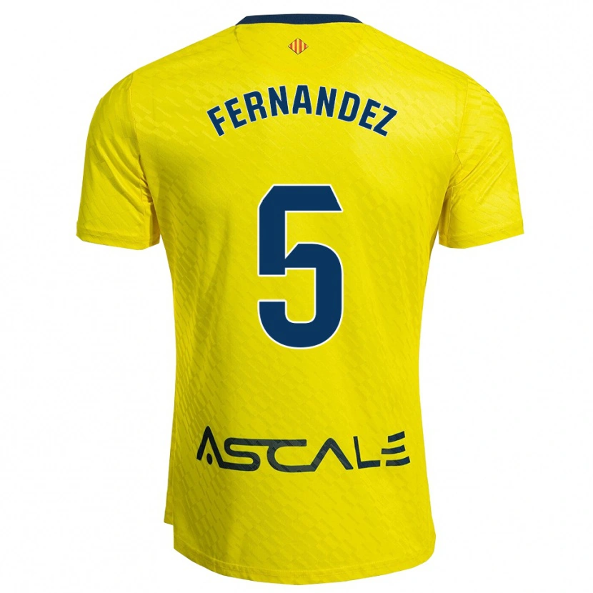 Danxen Criança Camisola Álvaro Fernández #5 Amarelo Marinho Principal 2025/26 Camisa Brasil