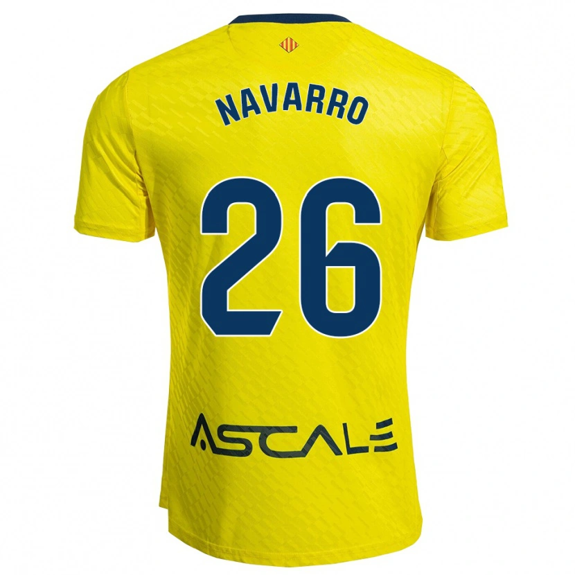 Danxen Criança Camisola Pau Navarro #26 Amarelo Marinho Principal 2025/26 Camisa Brasil