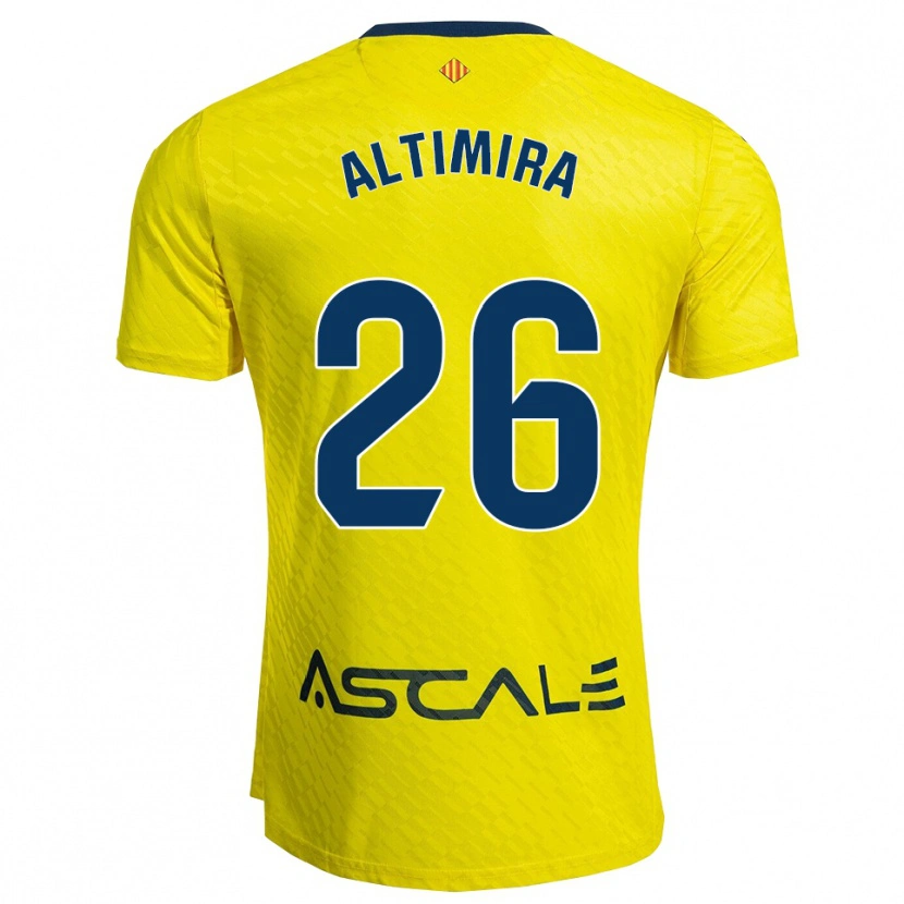 Danxen Criança Camisola Adrià Altimira #26 Amarelo Marinho Principal 2025/26 Camisa Brasil