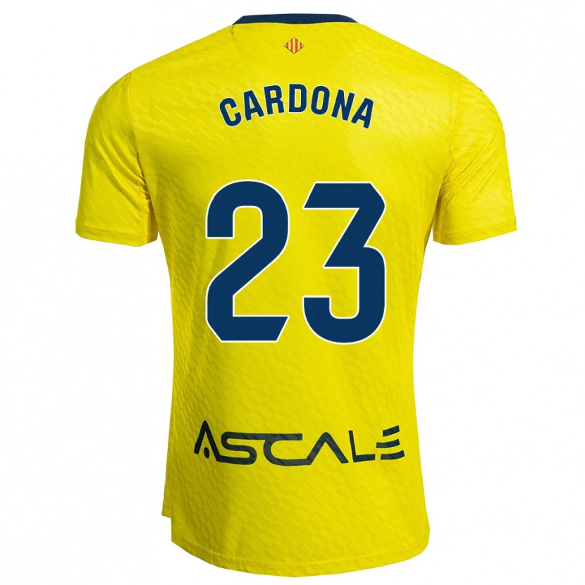 Danxen Criança Camisola Sergi Cardona #23 Amarelo Marinho Principal 2025/26 Camisa Brasil