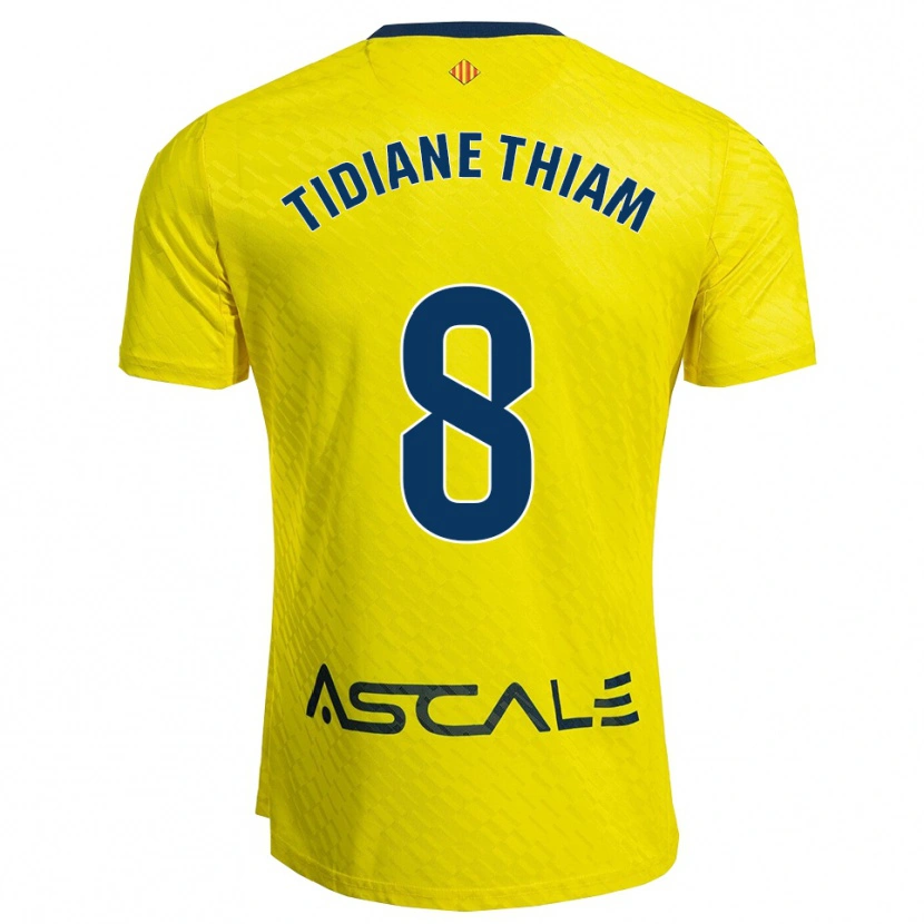 Danxen Criança Camisola Cheikh Tidiane Thiam #8 Amarelo Marinho Principal 2025/26 Camisa Brasil