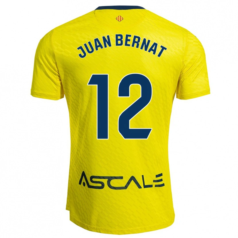 Danxen Criança Camisola Juan Bernat #12 Amarelo Marinho Principal 2025/26 Camisa Brasil