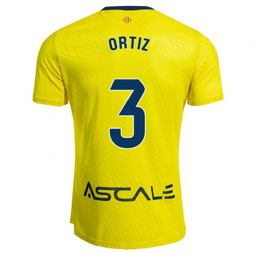 Danxen Criança Camisola Eneko Ortiz #3 Amarelo Marinho Principal 2025/26 Camisa Brasil